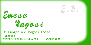 emese magosi business card